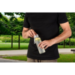 Gefrostete RPET-Flasche mit auslaufsicherem Deckel, 600 ml farbe transparent vierte Ansicht
