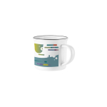 Keramiktasse, ideal für Sublimationsdruck, 280 ml farbe weiß Ansicht mit Logo 1