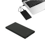 Dünne robuste Powerbank aus Edelstahl, 5.000 mAh Ansicht in vielen Farben