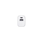 Netzadapter aus recyceltem ABS mit zwei USB-Anschlüssen farbe weiß vierte Ansicht