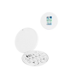Ultraschnelles Ladekabel- und Adapter-Set aus recyceltem ABS im Etui Ansicht mit Druckbereich