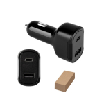 Ultraschneller Zigarettenanzünder-Adapter mit zwei USB-Anschlüssen Ansicht in vielen Farben