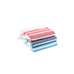 Gestreiftes Strandtuch aus Baumwolle und Polyester, 180 g/m2