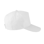 5-Panelen-Cap aus recyceltem Polyester und Klettverschluss, 210 g/m² farbe weiß dritte Ansicht
