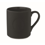 Keramiktasse in matter Farbe mit Reliefstruktur, 340 ml farbe schwarz