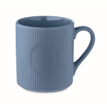 Keramiktasse in matter Farbe mit Reliefstruktur, 340 ml farbe blau