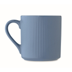 Keramiktasse in matter Farbe mit Reliefstruktur, 340 ml farbe blau dritte Ansicht