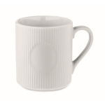 Keramiktasse in matter Farbe mit Reliefstruktur, 340 ml farbe weiß
