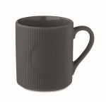 Keramiktasse in matter Farbe mit Reliefstruktur, 340 ml farbe dunkelgrau