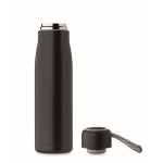 Auslaufsichere Edelstahlflasche mit Kordelgriff, 500 ml farbe schwarz siebte Ansicht