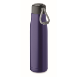 Auslaufsichere Edelstahlflasche mit Kordelgriff, 500 ml farbe köngisblau