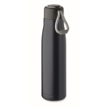 Auslaufsichere Edelstahlflasche mit Kordelgriff, 500 ml farbe marineblau