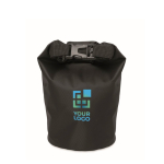Wasserdichte Tasche für sportliche Aktivitäten mit 1,5 L Kapazität farbe schwarz Ansicht mit Druckbereich