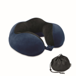 Reisekissen aus Schaumstoff mit ergonomischer Nackenstütze farbe blau