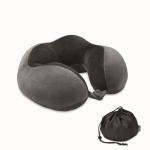 Reisekissen aus Schaumstoff mit ergonomischer Nackenstütze farbe dunkelgrau