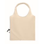 Faltbare Einkaufstasche aus recycelter Baumwolle, 140 g/m2 farbe beige zweite Ansicht