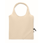 Faltbare Einkaufstasche aus recycelter Baumwolle, 140 g/m2 farbe beige vierte Ansicht