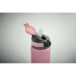 RPET-Flasche mit Trinköffnung und Trinkzeitmarkierungen, 1 L farbe rosa