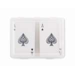 2er-Set mit je 54 Spielkarten in transparenter Hülle farbe transparent vierte Ansicht