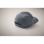 Cap aus gewaschener Baumwolle mit Klettverschluss, 265 g/m2 farbe blau drittes Detailbild