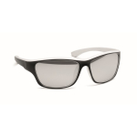 Sport-Sonnenbrille mit verspiegelten Gläsern und farbigen Details farbe weiß