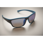 Sport-Sonnenbrille mit verspiegelten Gläsern und farbigen Details farbe türkis viertes Detailbild