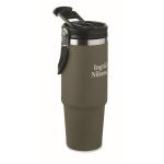 Doppelwandiger Becher mit Halm, Trinköffnung und Tragegriff, 850 ml Hauptansicht zweite Ansicht