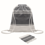 Set mit Turnbeutel und passendem gestreiftem Pareo, 180 g/m2 farbe blau siebte Ansicht