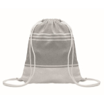 Set mit Turnbeutel und passendem gestreiftem Pareo, 180 g/m2 farbe grau