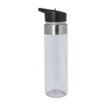 Wasserflasche aus Tritan mit klappbarem Mundstück, 650 ml farbe transparent Seitenansicht