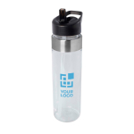 Wasserflasche aus Tritan mit klappbarem Mundstück, 650 ml Ansicht mit Druckbereich