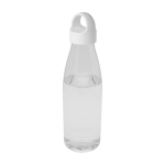 Wasserflasche aus recyceltem Kunststoff mit Tragegriff, 800 ml farbe transparent