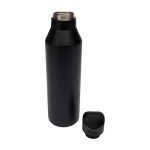 Thermosflasche aus recyceltem Edelstahl mit abnehmbarem Becher, 600 ml farbe schwarz zweite Ansicht