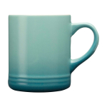 Keramiktasse mit Farbverlaufseffekt mit Logo, 330 ml farbe türkis zweite Vorderansicht