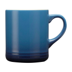 Keramiktasse mit Farbverlaufseffekt mit Logo, 330 ml farbe köngisblau zweite Vorderansicht