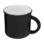Vintage-Keramiktasse mit schwarzem Rand, 240 ml farbe schwarz zweite Vorderansicht