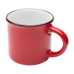 Vintage-Keramiktasse mit schwarzem Rand, 240 ml farbe rot zweite Vorderansicht
