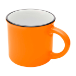 Vintage-Keramiktasse mit schwarzem Rand, 240 ml farbe orange zweite Vorderansicht