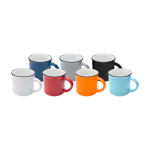 Vintage-Keramiktasse mit schwarzem Rand, 240 ml farbe marineblau zweite Ansicht in verschiedenen Farben