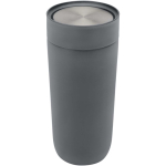Thermobecher To Go aus Edelstahl mit Druckverschluss, 350 ml farbe grau zweite Vorderansicht