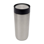 Thermobecher To Go aus Edelstahl mit Druckverschluss, 350 ml farbe silber zweite Vorderansicht