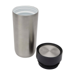 Thermobecher To Go aus Edelstahl mit Druckverschluss, 350 ml farbe silber zweite Ansicht