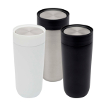 Thermobecher To Go aus Edelstahl mit Druckverschluss, 350 ml farbe silber zweite Ansicht in verschiedenen Farben