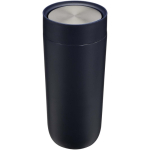 Thermobecher To Go aus Edelstahl mit Druckverschluss, 350 ml farbe marineblau zweite Vorderansicht