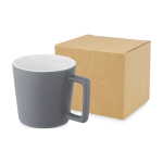 Matte Keramiktasse mit quadratischem Griff, 370 ml
