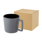 Matte Keramiktasse mit quadratischem Griff, 370 ml