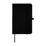 Notizbuch mit Hardcover und Soft-Touch-Umschlag, A6 liniert farbe schwarz zweite Vorderansicht