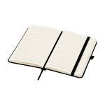 Notizbuch mit Hardcover und Soft-Touch-Umschlag, A6 liniert farbe schwarz zweite Ansicht