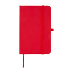 Notizbuch mit Hardcover und Soft-Touch-Umschlag, A6 liniert farbe rot zweite Vorderansicht