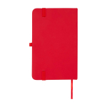Notizbuch mit Hardcover und Soft-Touch-Umschlag, A6 liniert farbe rot zweite Rückansicht